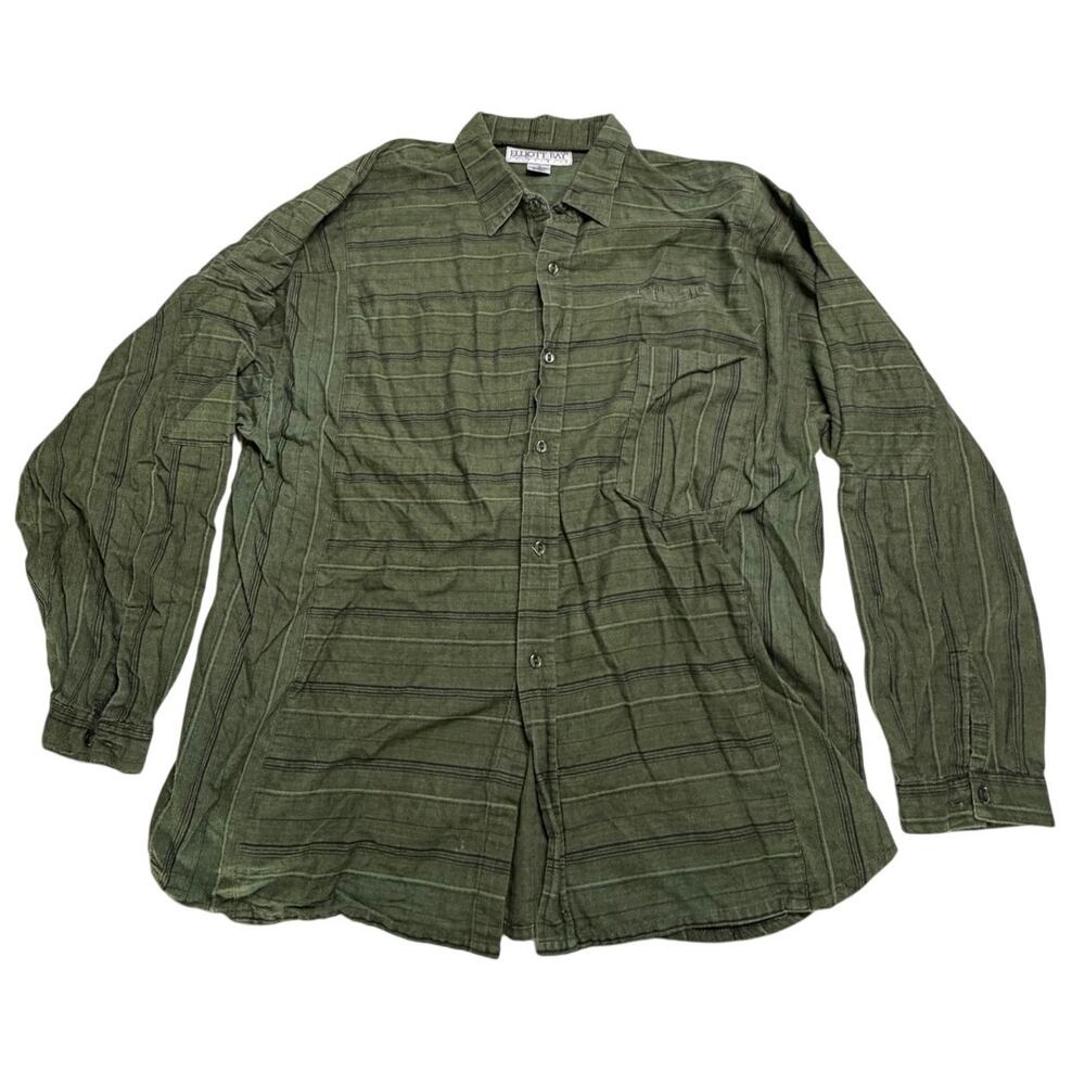 Vintage Elliott Bay Sportswear Cotton Shirt Men's, Green Size Xl,